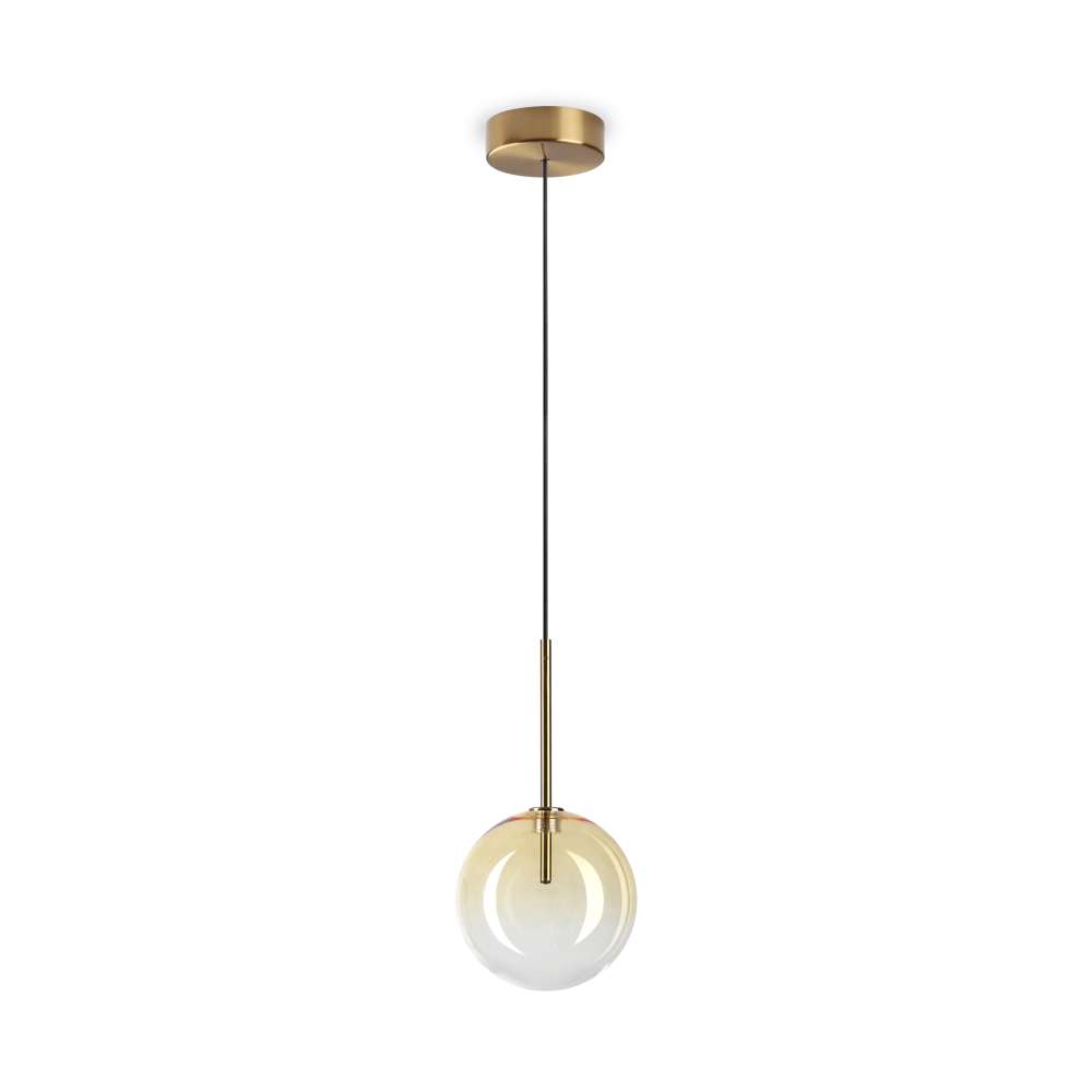 Пендел Ideal Lux Equinoxe SP01 D15 345345 - месингово покритие и кехлибарено стъкло