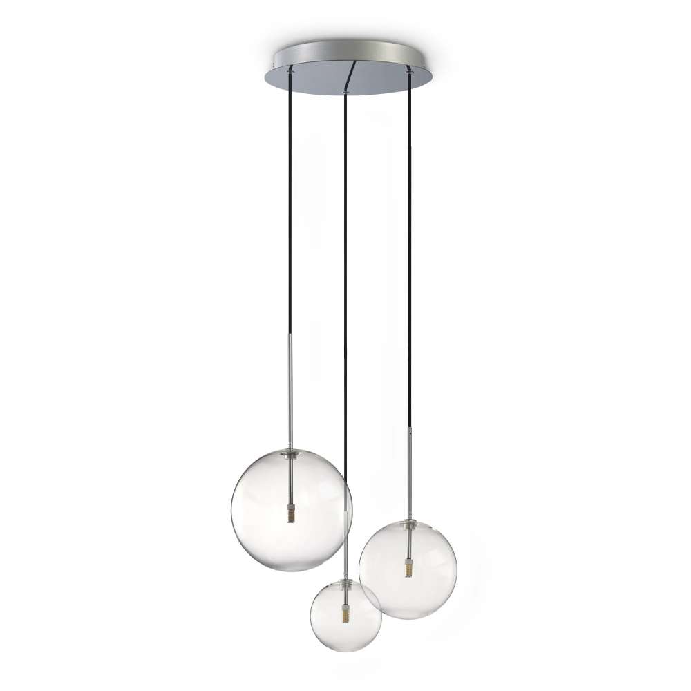 Пендел Ideal Lux Equinoxe SP03 339696 - хромирано тяло и прозрачно стъкло