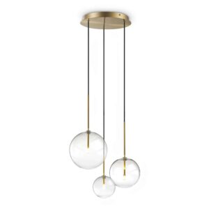 Пендел Ideal Lux Equinoxe SP03 339702 - месингово покритие и прозрачно стъкло