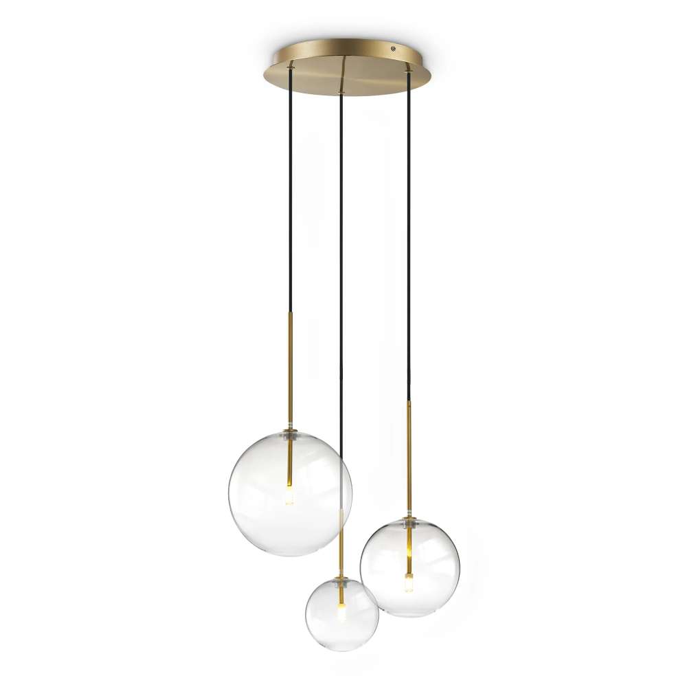 Пендел Ideal Lux Equinoxe SP03 339702 - месингово покритие и прозрачно стъкло