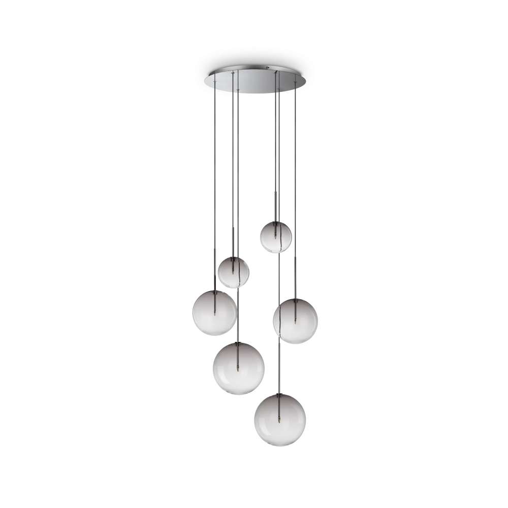 Пендел Ideal Lux Equinoxe SP06 345413 - хромирано тяло и опушено стъкло