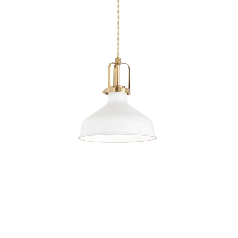 Пендел Ideal Lux Eris-1 SP1 238104 - бял метален абажур със златист държач