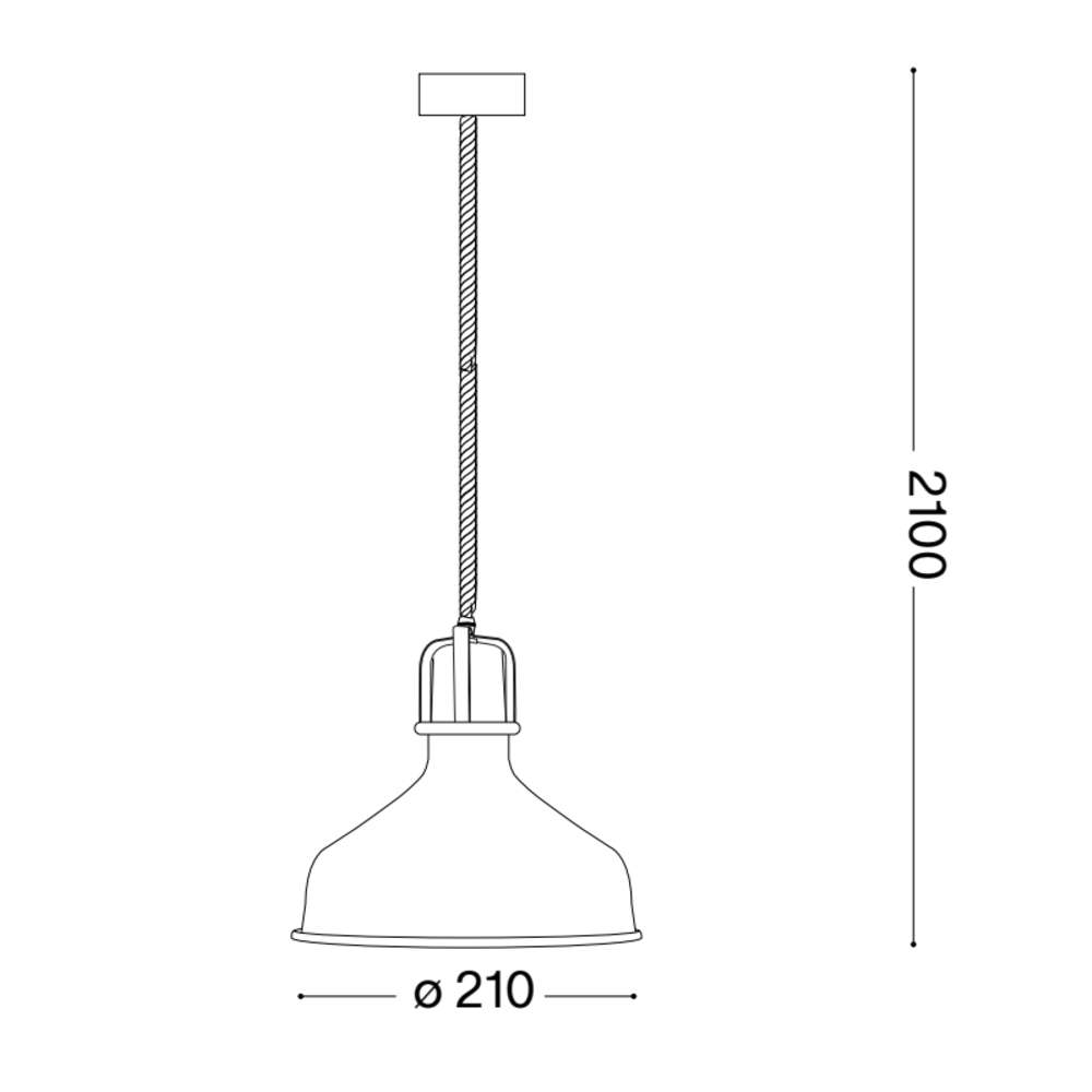Схема с размери на пендел Ideal Lux Eris-1 SP1 249056