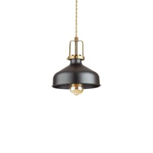 Пендел Ideal Lux Eris-1 SP1 249056 - черен метален абажур със златист държач
