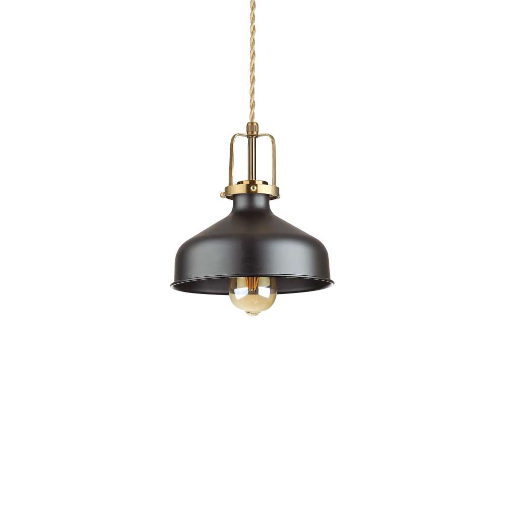 Пендел Ideal Lux Eris-1 SP1 249056 - черен метален абажур със златист държач