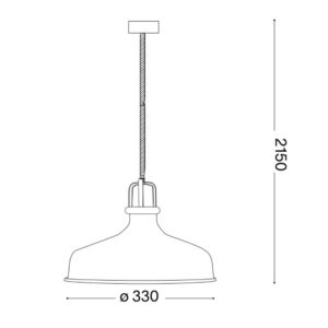 Схема с размери на пендел Ideal Lux Eris-2 SP1 238135