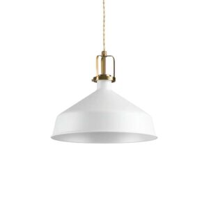 Пендел Ideal Lux Eris-2 SP1 238135 - бял метален абажур със златист държач