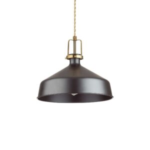 Пендел Ideal Lux Eris-2 SP1 249063 - черен метален абажур със златист държач