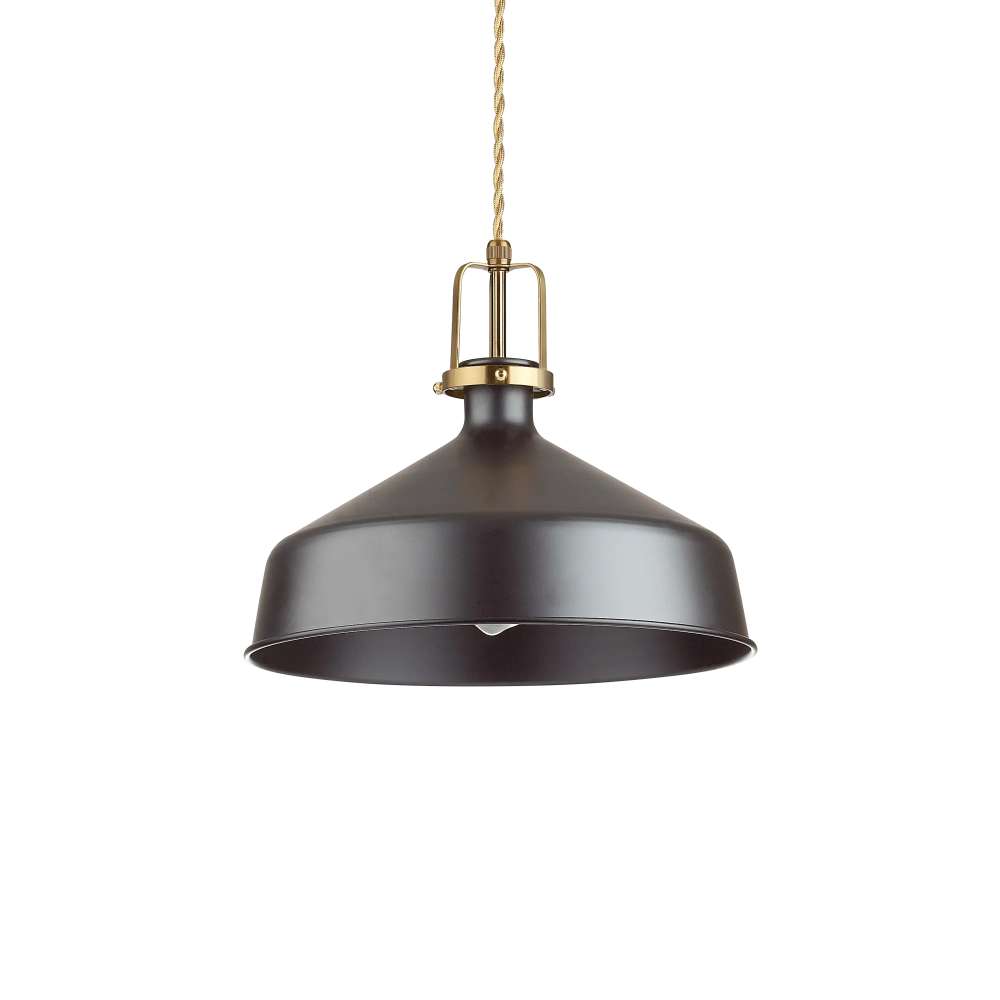 Пендел Ideal Lux Eris-2 SP1 249063 - черен метален абажур със златист държач