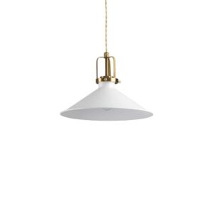 Пендел Ideal Lux Eris-3 SP1 238173 - бял метален абажур със златист държач