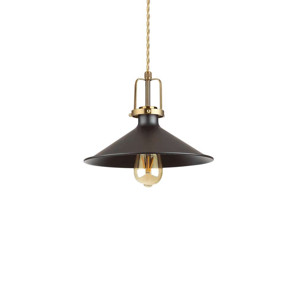 Пендел Ideal Lux Eris-3 SP1 249070 - черен метален абажур със златист държач