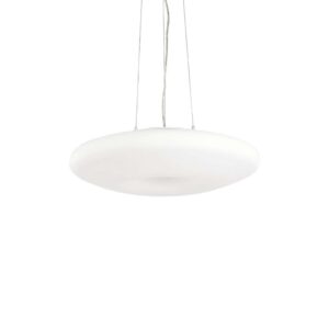 Пендел със стоманени въжета Ideal Lux Glory SP3 D40 101125 с бял стъклен дифузер