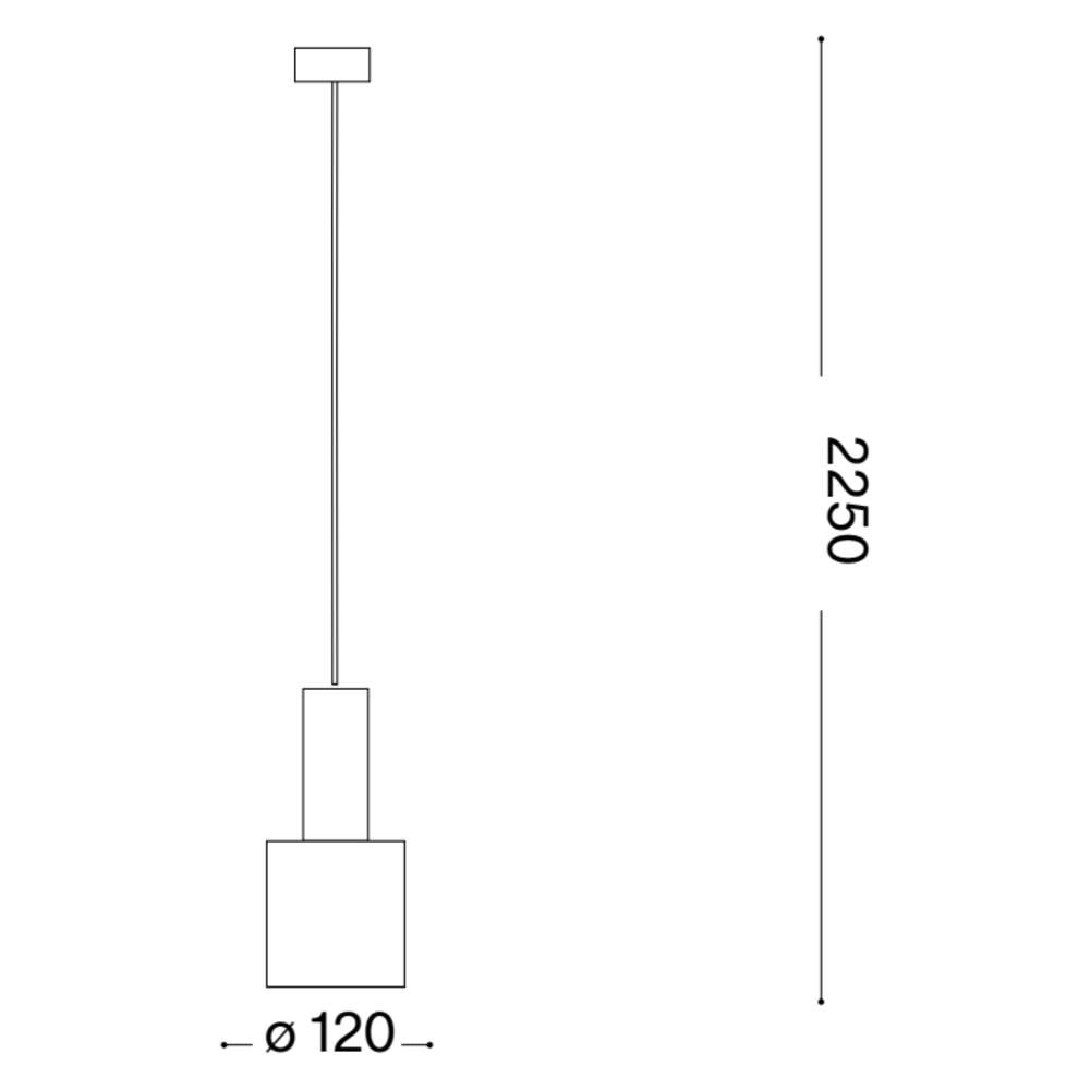 Схема с размери на пендел Ideal Lux Holly SP1 231563