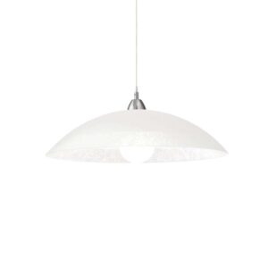 Пендел Ideal Lux Lana SP1 068169 с широк матиран стъклен абажур и декоративна шарка
