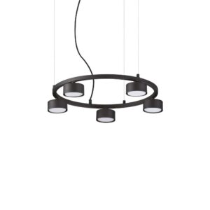 Пендел Ideal Lux Minor Round SP5 235516 5хGX53 Ø50 см черен