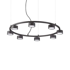 Пендел Ideal Lux Minor Round SP8 235547 8хGX53 Ø76.5 см черен