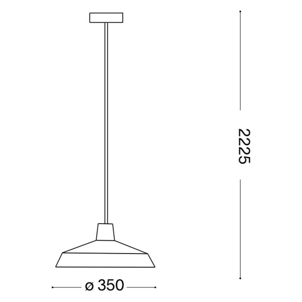 Схема с размери на пендел Ideal Lux Moby SP1 093697