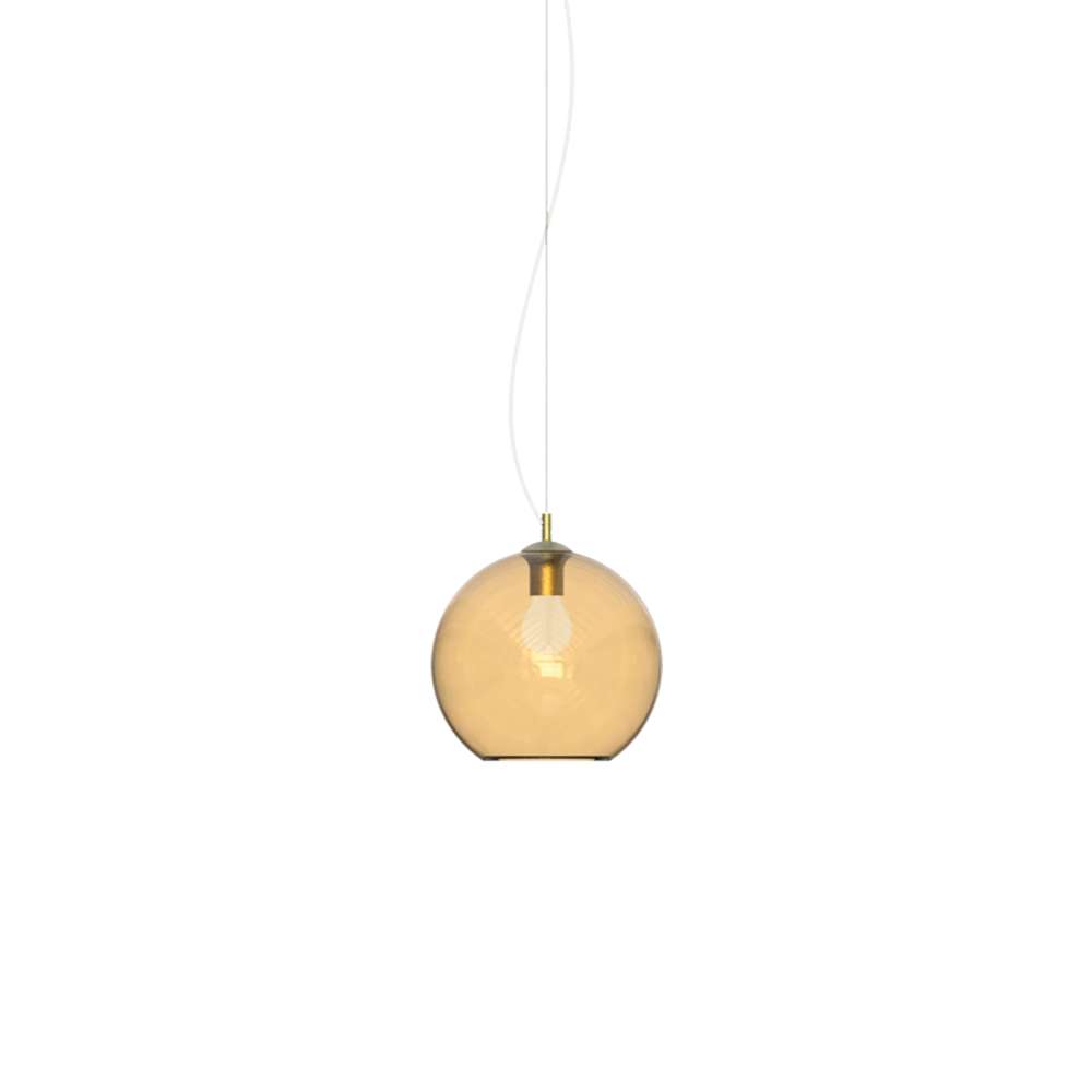 Пендел Ideal Lux Nemo SP1 D20 AMBRA 339047 с абажур от кехлибарено стъкло Ø20 см