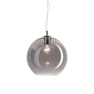 Пендел Ideal Lux Nemo SP1 D30 FUME 094236 с абажур от опушено стъкло Ø30 см