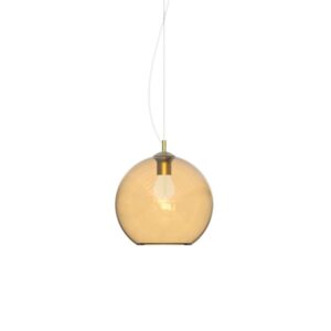 Пендел Ideal Lux Nemo SP1 D30 AMBRA 339054 с абажур от кехлибарено стъкло Ø30 см