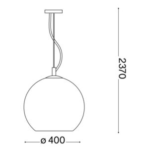 Схема с размери на Ideal Lux Nemo SP1 D40 RAME 111919