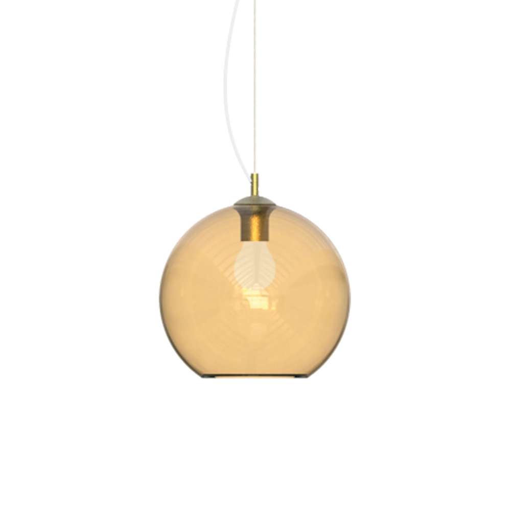 Пендел Ideal Lux Nemo SP1 D40 AMBRA 339061 с абажур от кехлибарено стъкло Ø40 см