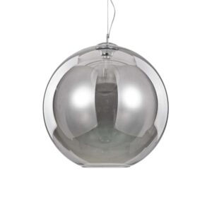 Пендел Ideal Lux Nemo SP1 D50 FUME 094137 с абажур от опушено стъкло Ø50 см