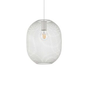 Бял пендел Ideal Lux Net SP1 D24 317274 с метален мрежест абажур