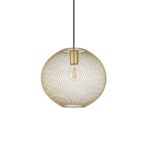 Златист пендел Ideal Lux Net SP1 D29 313771 с метален мрежест абажур