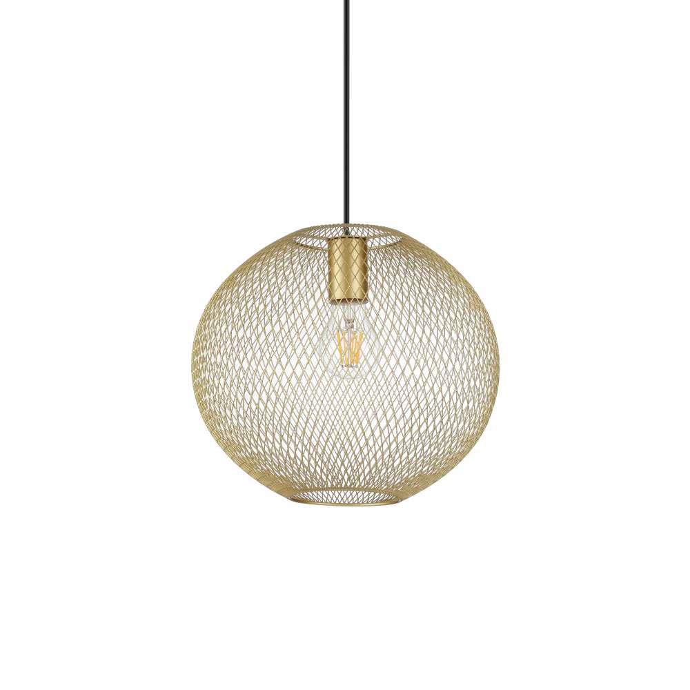 Златист пендел Ideal Lux Net SP1 D29 313771 с метален мрежест абажур