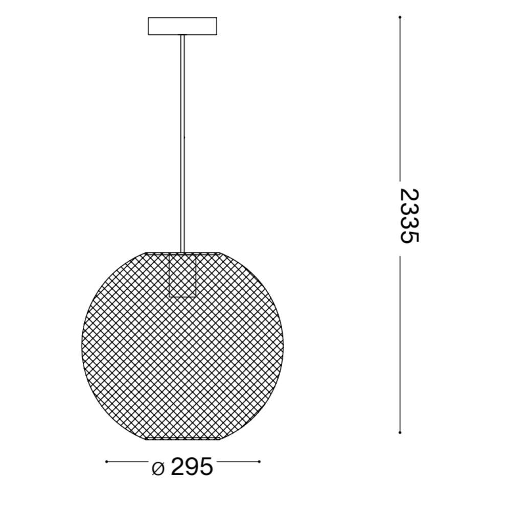 Размери в милиметри на пендел Ideal Lux Net SP1 D29 313788