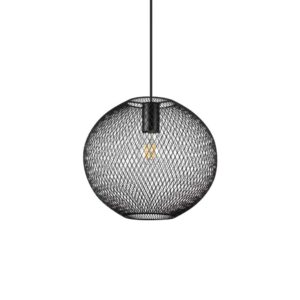 Черен пендел Ideal Lux Net SP1 D29 313788 с метален мрежест абажур