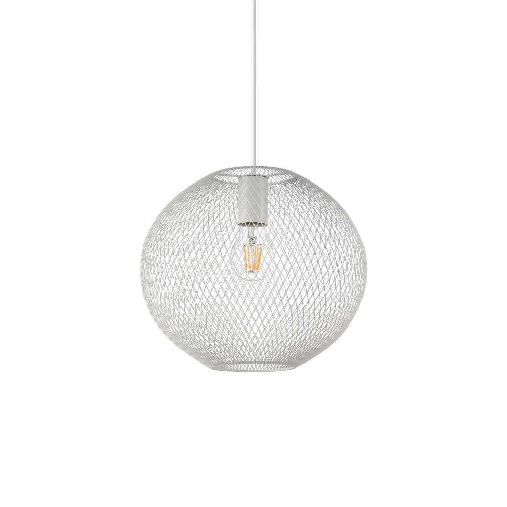 Бял пендел Ideal Lux Net SP1 D29 328102 с метален мрежест абажур