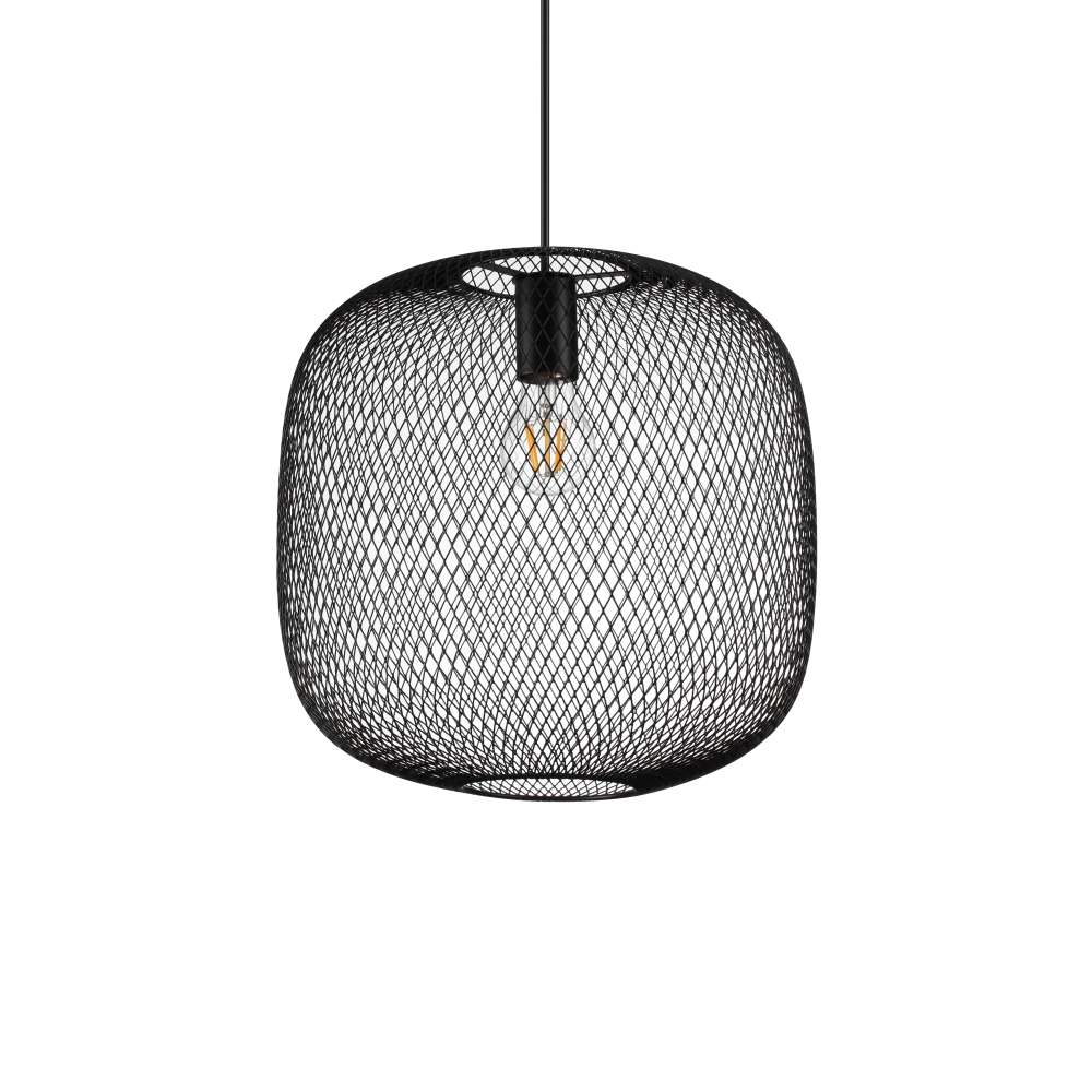 Черен пендел Ideal Lux Net SP1 D34 328126 с метален мрежест абажур