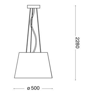 Схема с размери на пендел Ideal Lux Nordik SP4 161648