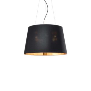 Пендел Ideal Lux Nordik SP4 161648 - черен текстилен абажур със златиста вътрешност