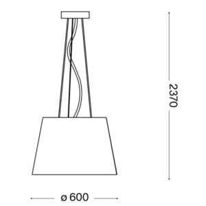 Схема с размери на пендел Ideal Lux Nordik SP6 161662