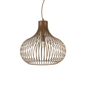 Пендел за кухня Ideal Lux Onion SP1 D47 205304 с кафяв метален абажур
