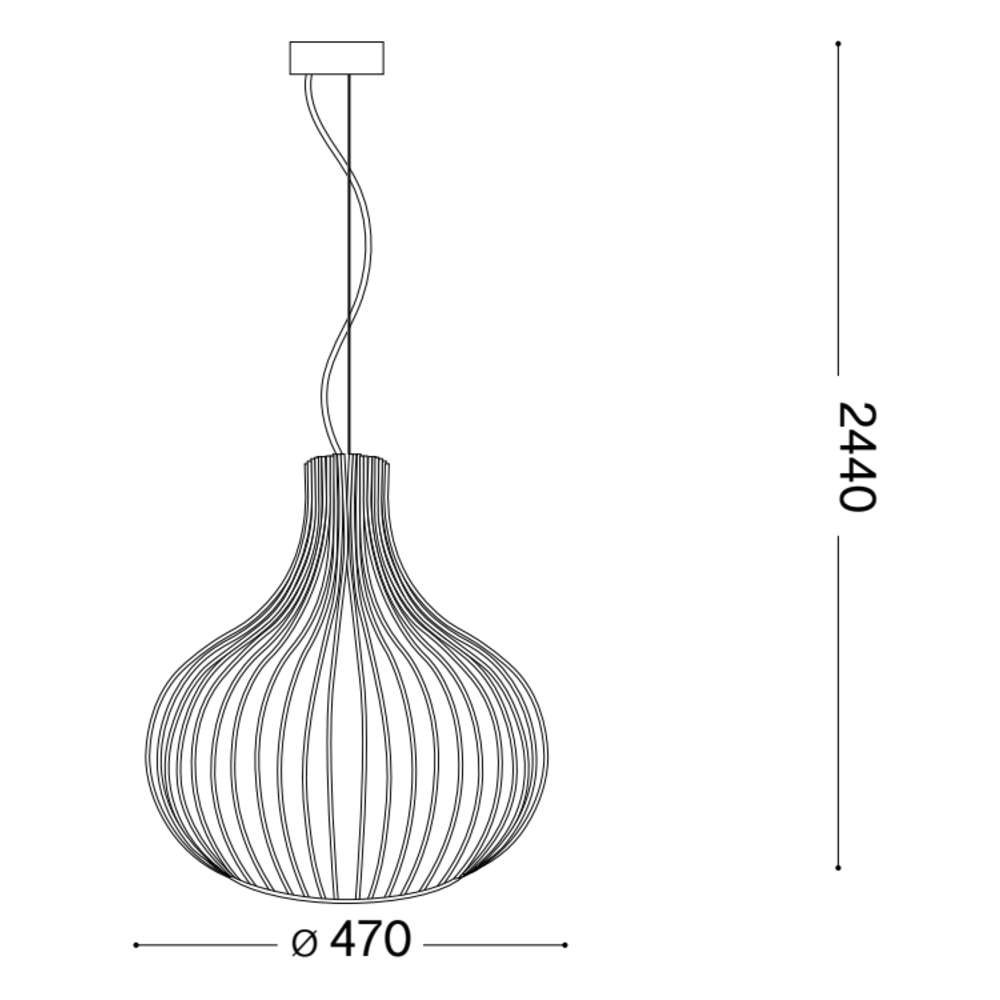 Схема с размери на пендел Ideal Lux Onion SP1 D47 205304