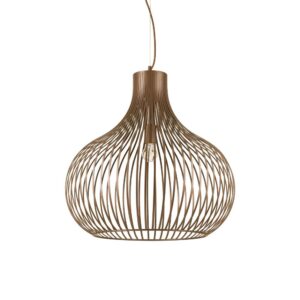 Пендел за хол Ideal Lux Onion SP1 D59 205311 с кафяв метален абажур