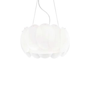 Пендел Ideal Lux Ovalino SP5 074139 с припокриващи се кръгли плочки от матирано бяло стъкло