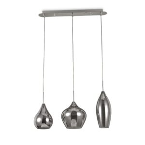 Пендел за кухня Ideal Lux Soft SP3 111865 с три различни опушени стъклени абажура