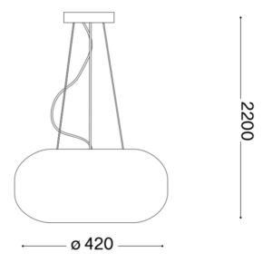 Схема с размери на Ideal Lux Ulisse SP3 D42 095226