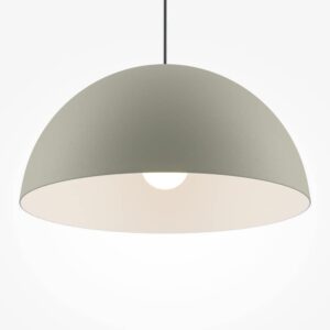 Maytoni Basic colors MOD168PL-01BG - абажур с включена светлина Вътрешната бяла страна на полусферичния абажур в сив цвят на Maytoni Basic colors MOD168PL-01BG