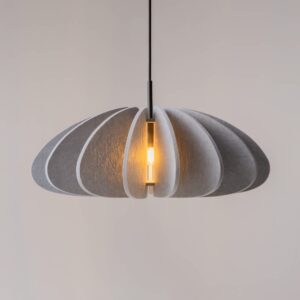 Алтернативната форма на сивия абажур от филц след обръщане при Maytoni Cambio MOD398PL-01GR1