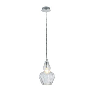 Maytoni Eustoma MOD238-PL-01-TR в цял ръст със стъклен абажур, усукан кабел и таванна розетка