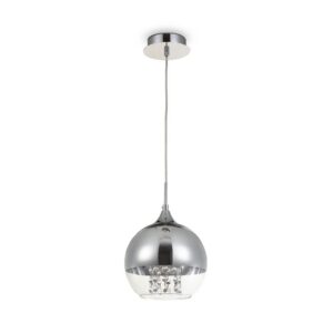 Maytoni Fermi P140-PL-110-1-N - пендел със сферичен плафон в цвят никел
