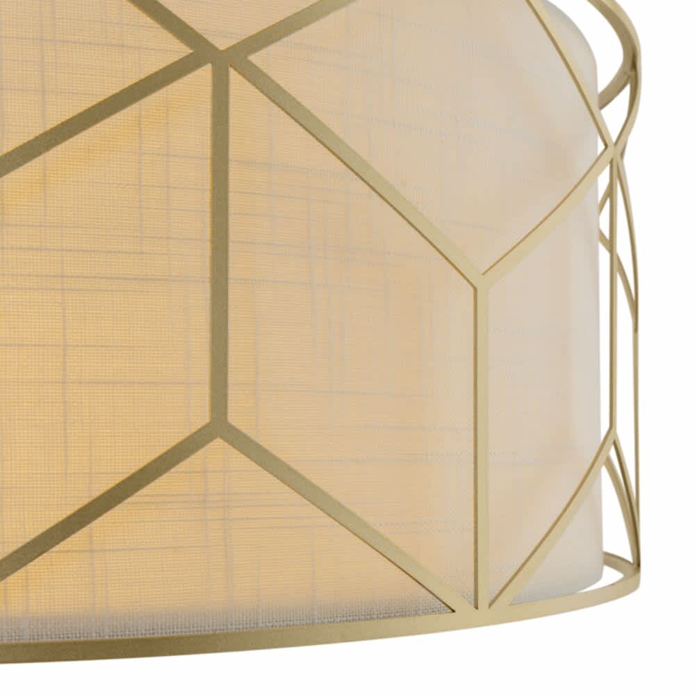 Maytoni Messina H223PL-03G - детайл на ленения абажур и долния ръб