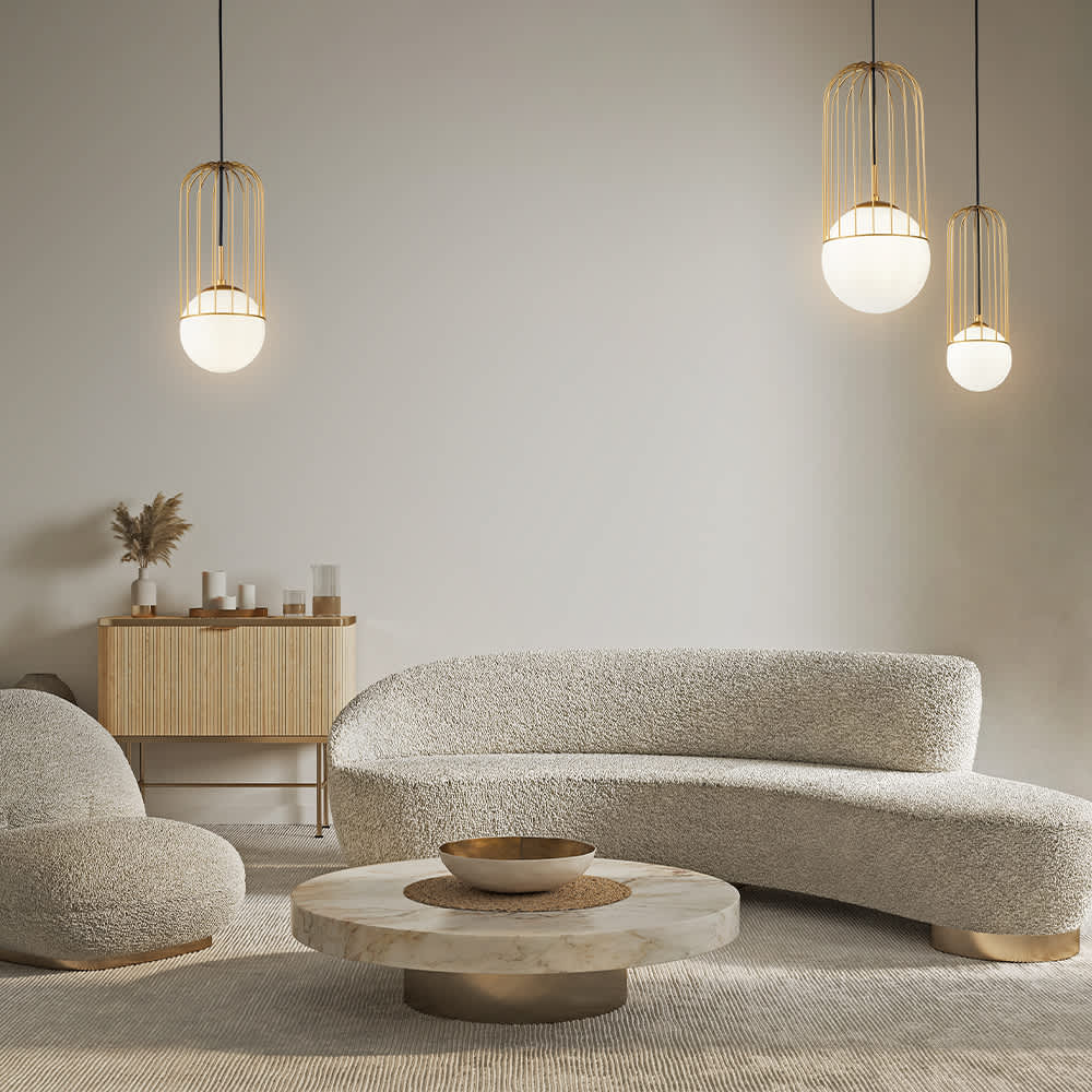 Maytoni Telford P361PL-01G - трите размера Telford в дневна