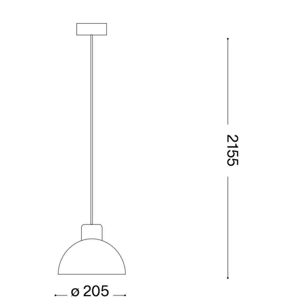 Схема с размери в милиметри на пендел Ideal Lux Oil-5 SP1 129082